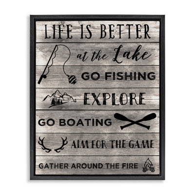 Cadre flottant Lake d'activités & phrases, conception de CAD Designs