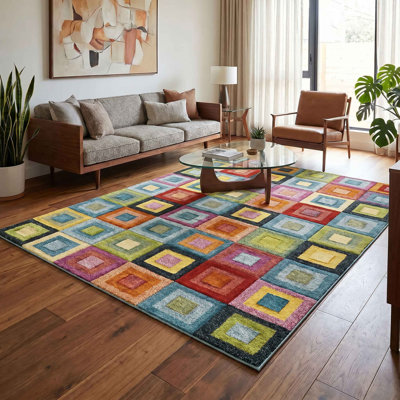 Cayne Geometric Shapes Area Rug
