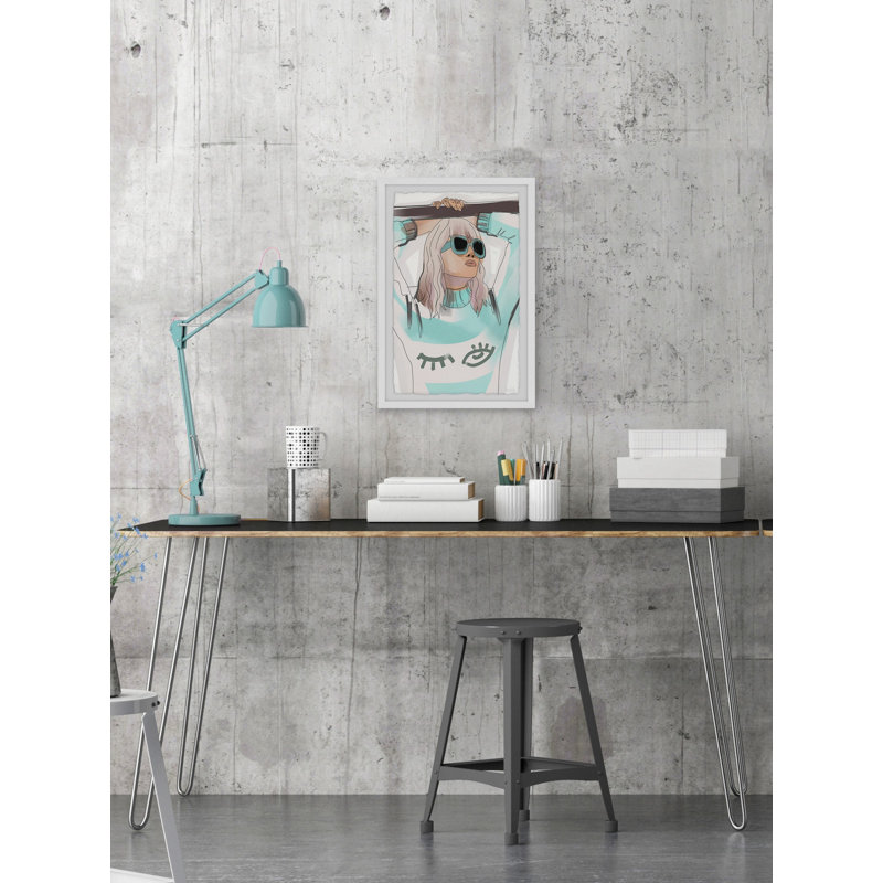 Shades Of Mint by Parvez Taj - Single Picture Frame Painting, 45 cm H x 38 cm W