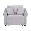 Fauteuil convertible en chenille avec dossier réglable, chaise longue 3 en 1 se transformant en lit, lit simple pour le salon, gris-700013732