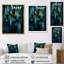 Abstrait bleu sarcelle - Mélanges de formes abstraites - Décoration murale-1667273905-1667273906