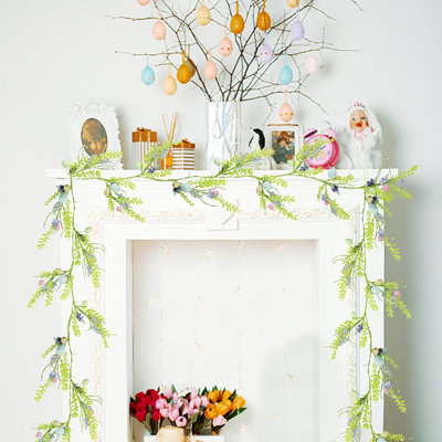 72'' in. Lighted Faux Mixed Assortment Garland