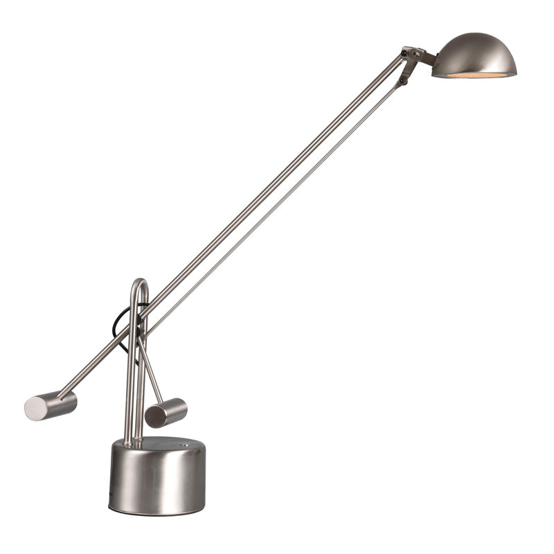 Lampe de bureau 28 po Chappel, Acier poli