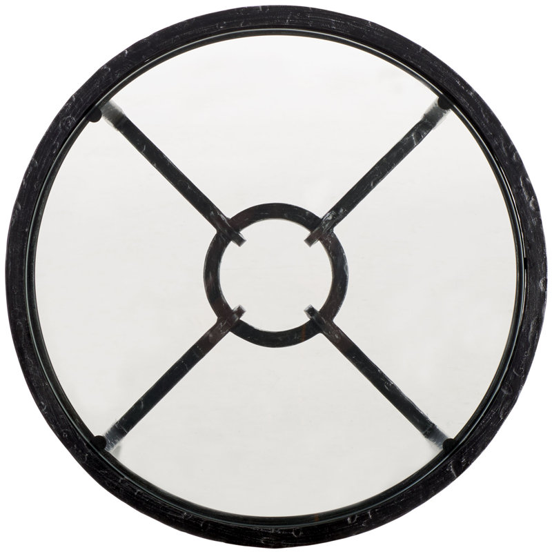 Tauri Forged Metal Round Accent Table, Black