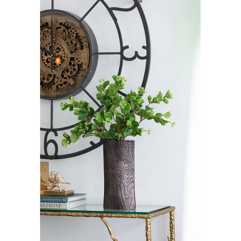 Vase de table en aluminium 6,1 po Twitty, Wengé, H 6,1 po x l 2 po x P 2,8 po
