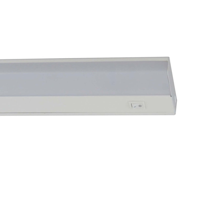 Luminaire sous-armoire / à affichage linéaire à DEL 1 lumière intégrée 21,25 "avec éclairage diffuseur rectangulaire blanc Volume Volume V6292