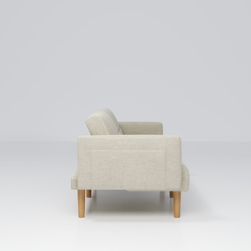 Hewson 3 Seater Sofa Bed, 100% Linen, Beige
