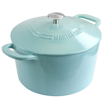 Martha Stewart 7 qt. Non-Stick Cast Iron Round Dutch Oven