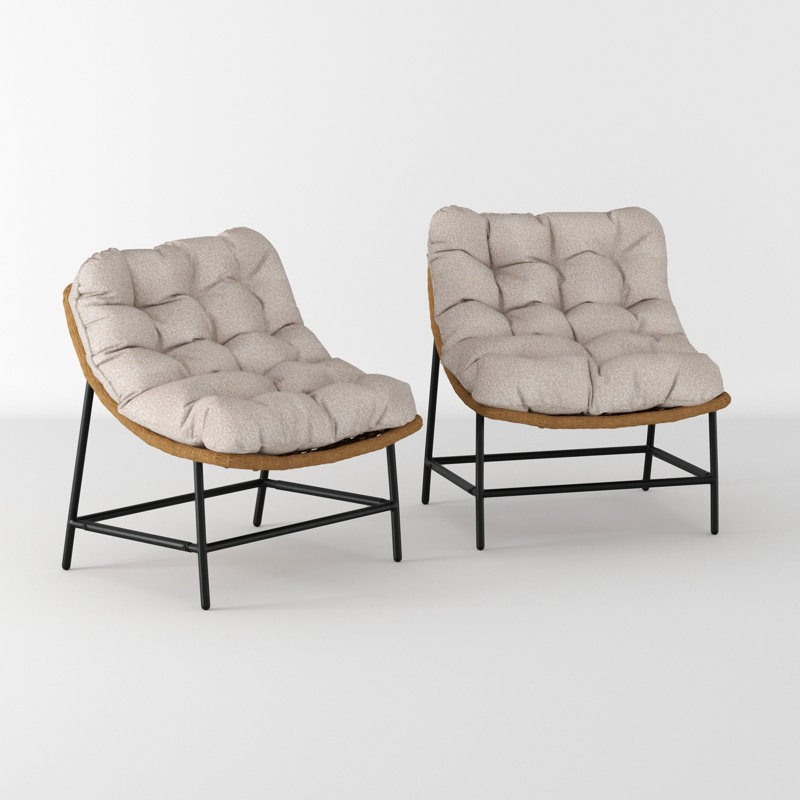 Chaises de patio d'extérieur avec coussins Coastal