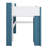 FUll Size Loft Bed With Storage Shelves, Clothes Rails, Desk-1297339137