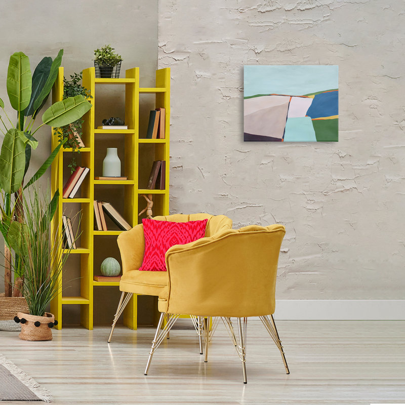 Art abstrait sur toile Composition de la terre abstraite, design par Bronwyn Baker, H 16 po x l 20 po
