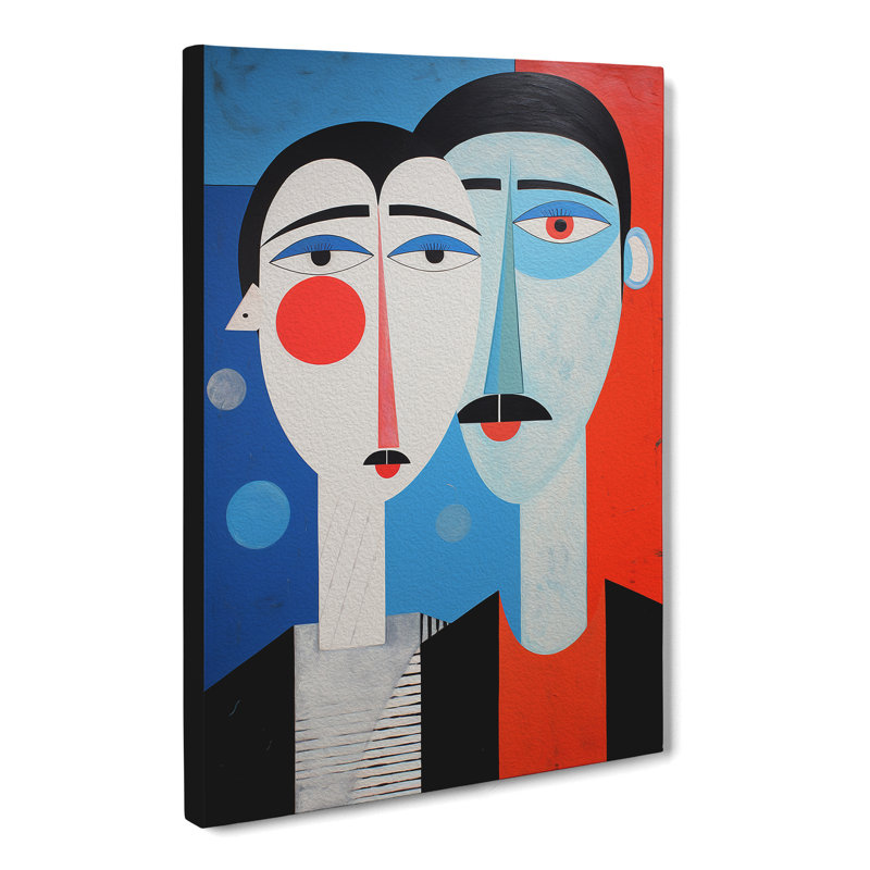 Two Men In Love Dadaism - Wrapped Canvas, 60cm H x 40cm W x 3cm D