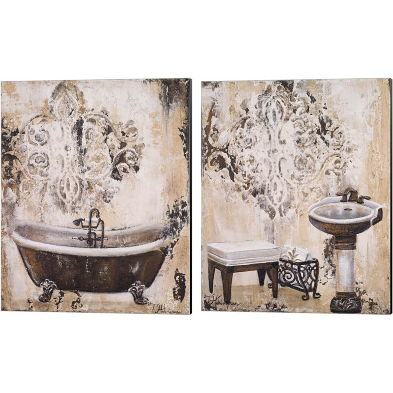 «Bronze Bath» par Tiffany Hakimipour, art sur toile (ensemble de 2)