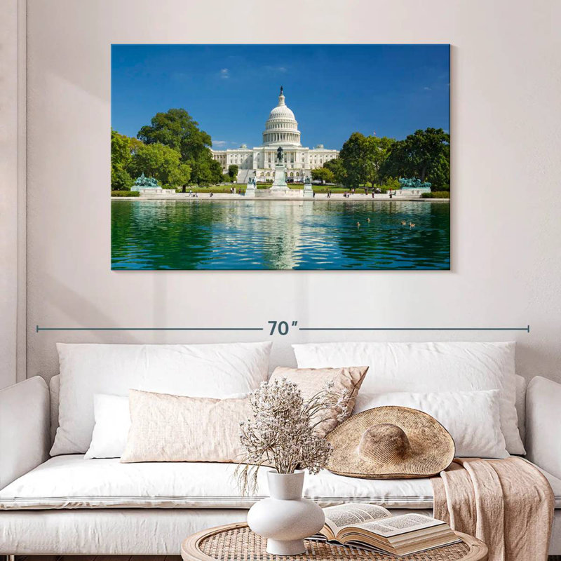 Lilie US Capitol Reflection, 32" H x 48" W