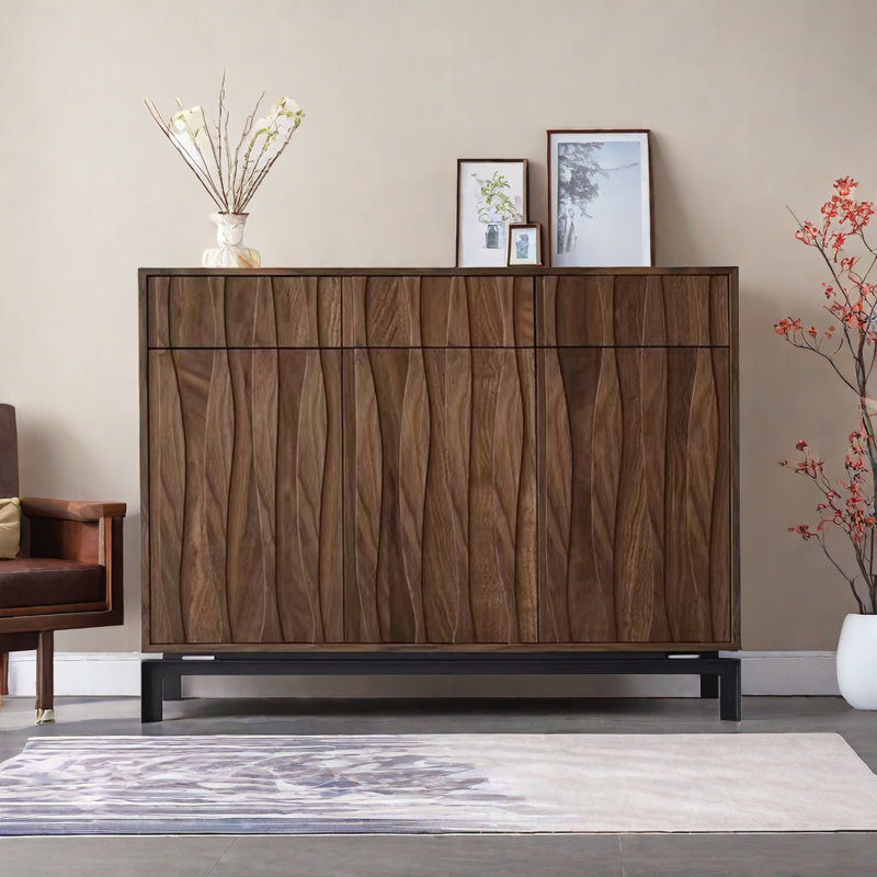 Armoire décorative simple en bois massif