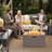 24" Outdoor Square Fire Pit with Rain Cover for Outside Patio-874689903