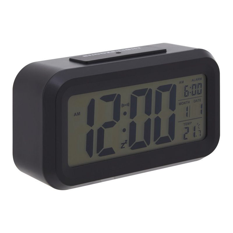 Digital Electric Alarm Tabletop Clock, Black