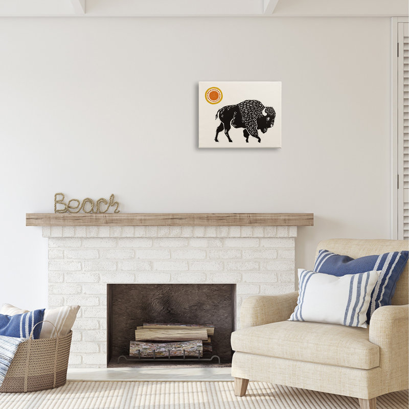 Southwestern Bison par Victoria Barnes, H 16 po x l 20 po x P 1,5 po
