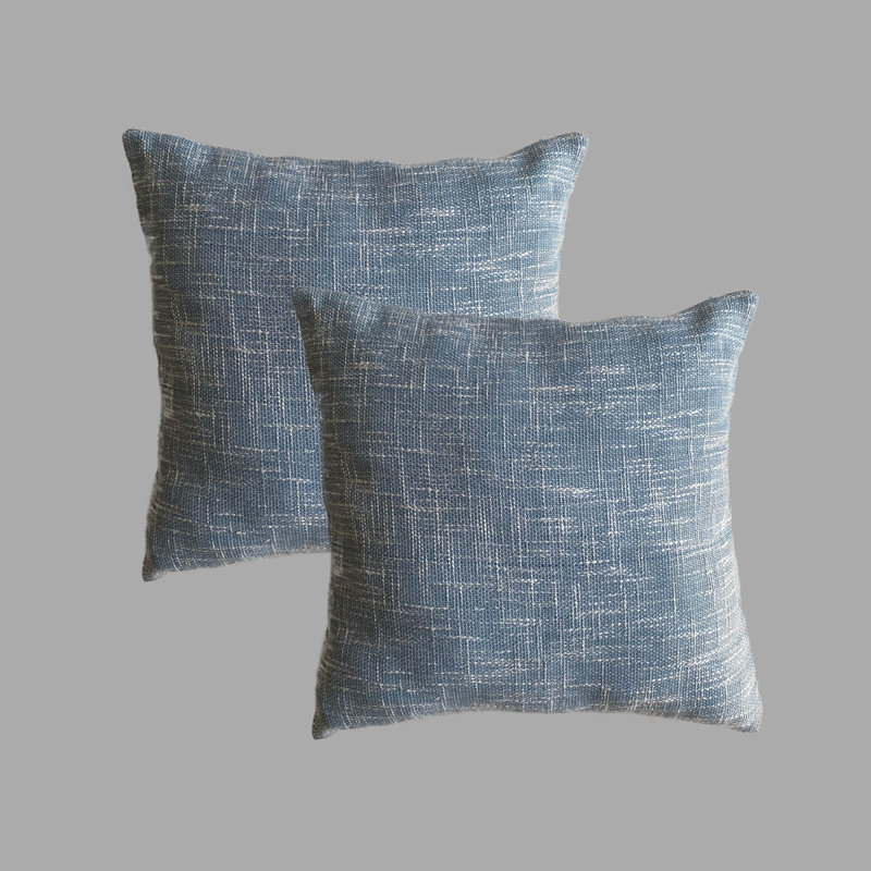 Housse de coussin carré, Bleu azur