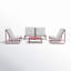 Sean 5 Piece Sofa Set, Red-597756568
