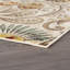 Tapis ivoire / moka / vin à motif floral Kasturi-729418460