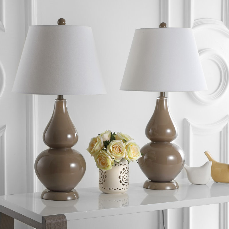 Moriarty Ceramic Table Lamp, Taupe