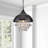 Lamoreaux 1-Light 13.8" Antique Black Crystal Chandelier-1915785289