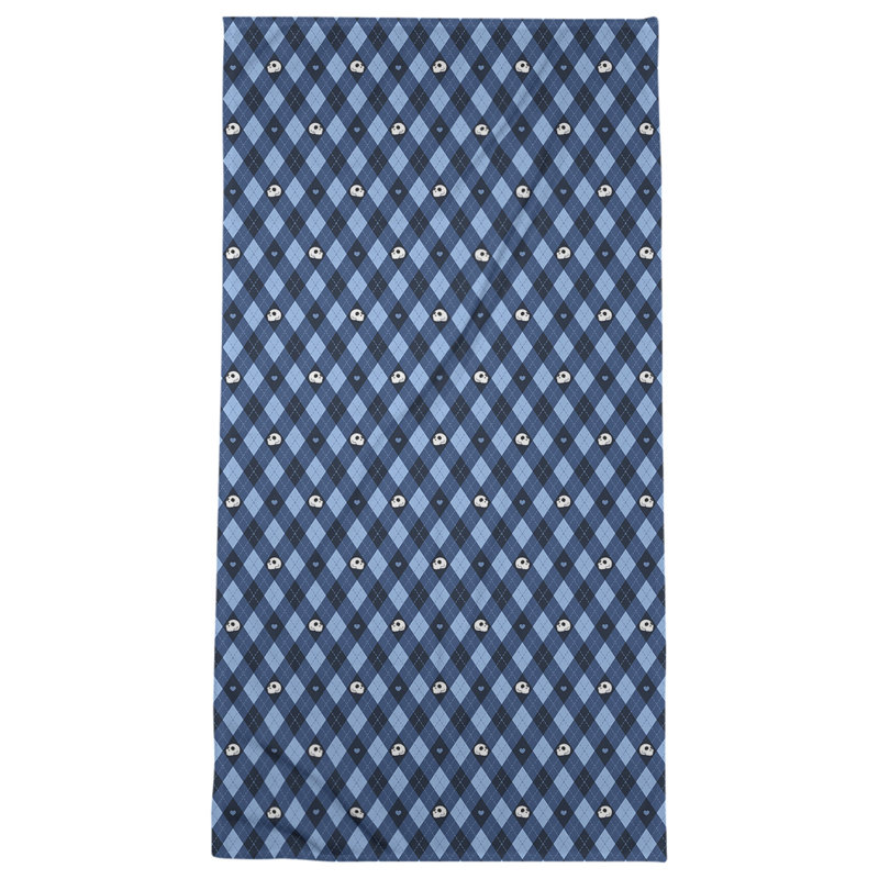 Serviette de plage katelyn elizabeth argyle crânes, Bleu