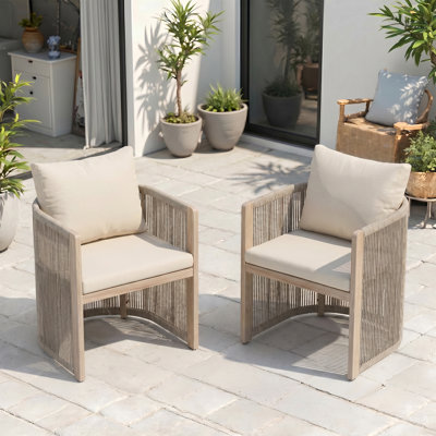 Ensemble de 2 fauteuils d'extérieur en aluminium