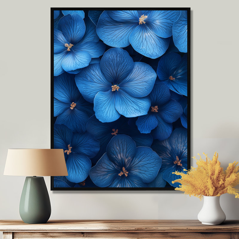 Batson - Art mural floral, H 32 po x l 24 po, Noir, Reproduction encadrée sans passe-partout