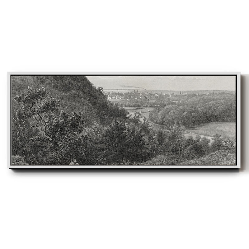 East Rock, New Haven, toile encadrée, H 20 po x l 50 po