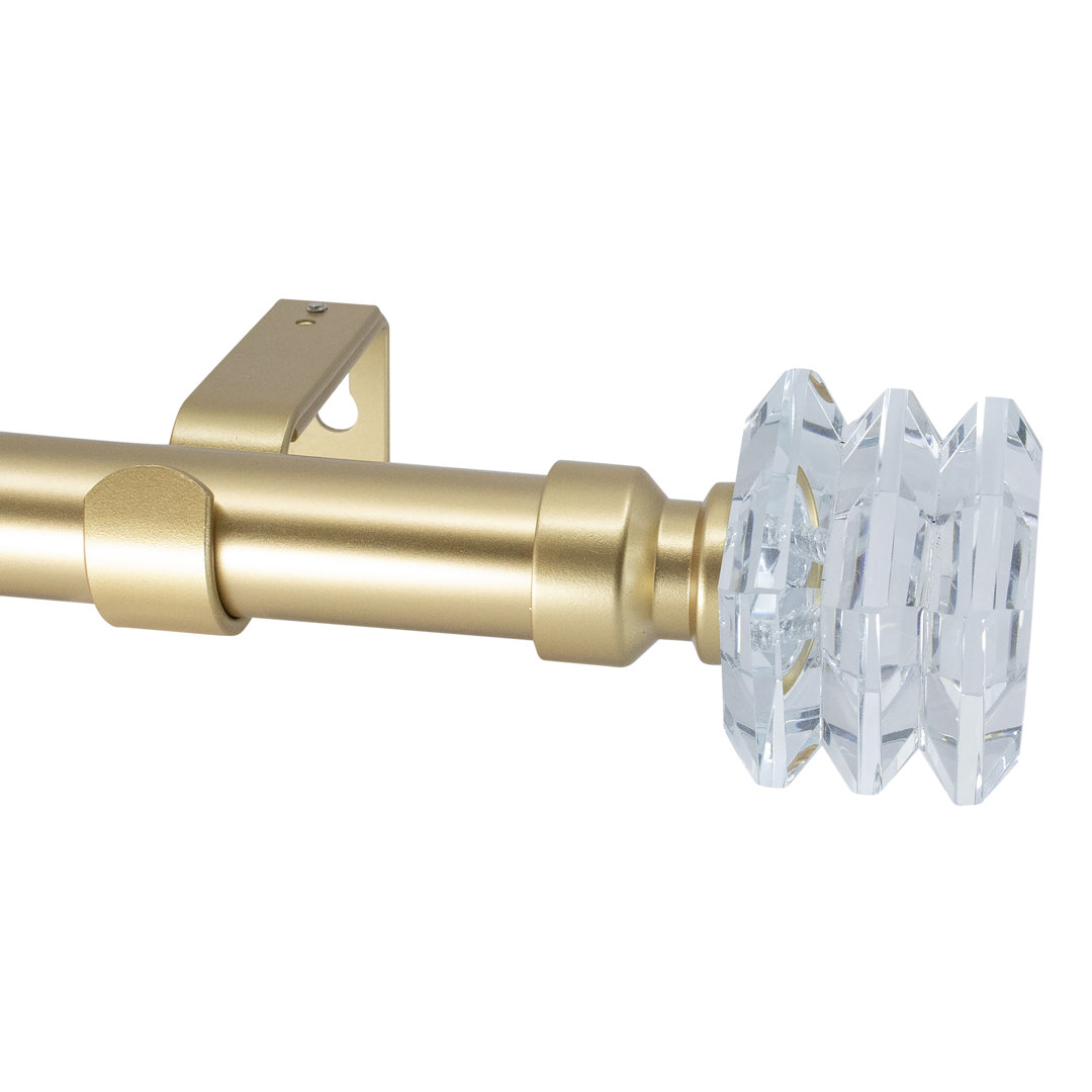 Dubhgan Adjustable Single Curtain Rod House of Hampton® 