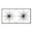 Metal Sea Urchin Starburst Black Wall Decor with Black Frame