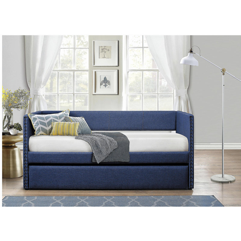 Méridienne en tissu rembourré 1pc, Bleu