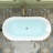 Bali Elite 59" x 29" Freestanding Soaking Acrylic Bathtub with Brushed Nickel Drain