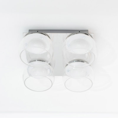 Adelyna Glass LED Flush Mount