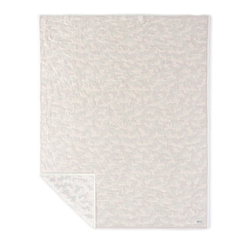 Jeté douillet en tricot 60 po x 70 po Crafted par Catherine, Camouflage rose