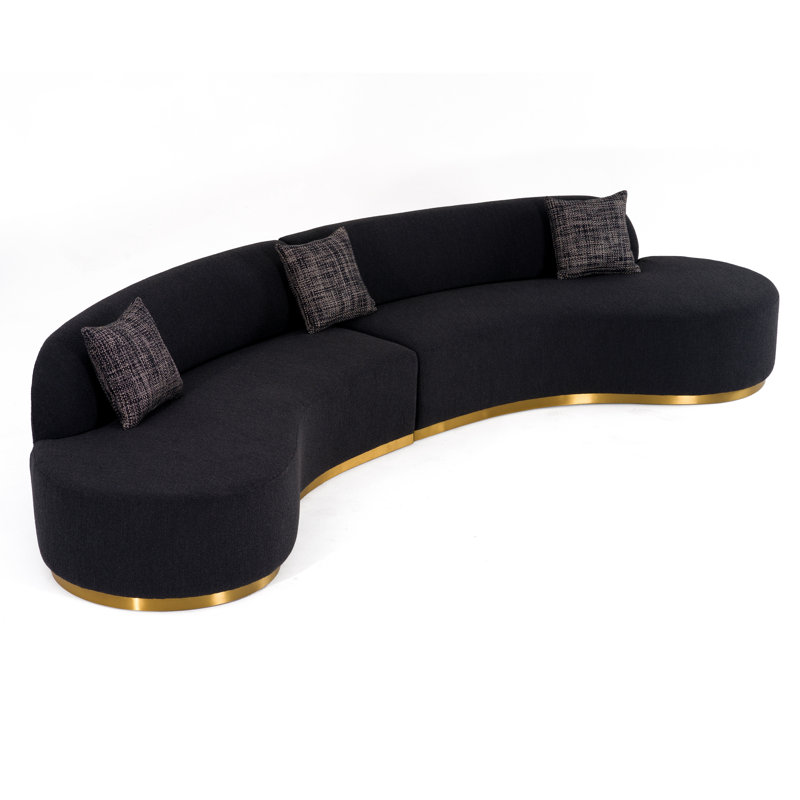 Canapé modulaire Hughes, Polyester noir