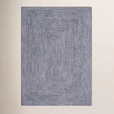 Amei Blue Hand-Braided Outdoor Rug