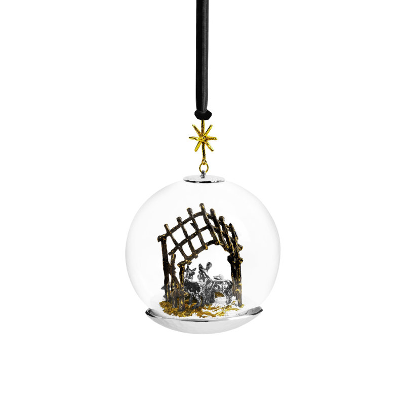 6'' Handmade Glass Animals Ball Ornament