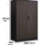 Armoire de rangement pliante noire avec portes verrouillables, tablette réglable, idéale pour le bureau, porte à ressort et armoire de rangement en tube d'acier solide-1538279060