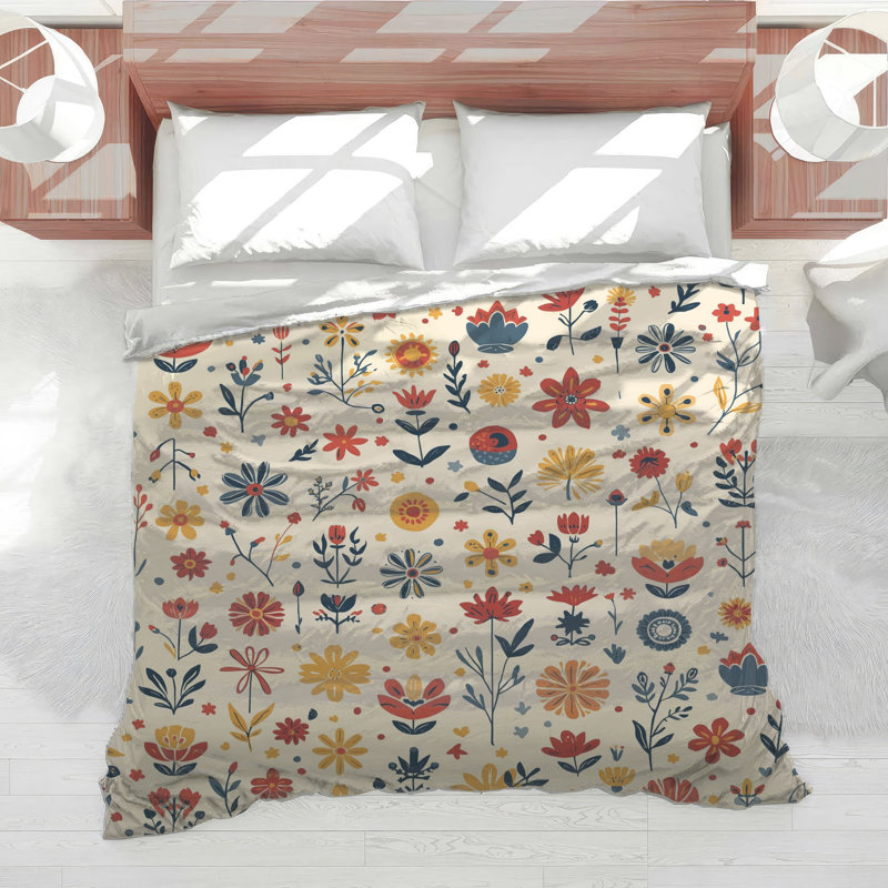 Floral Botanical Pattern Comforter, King
