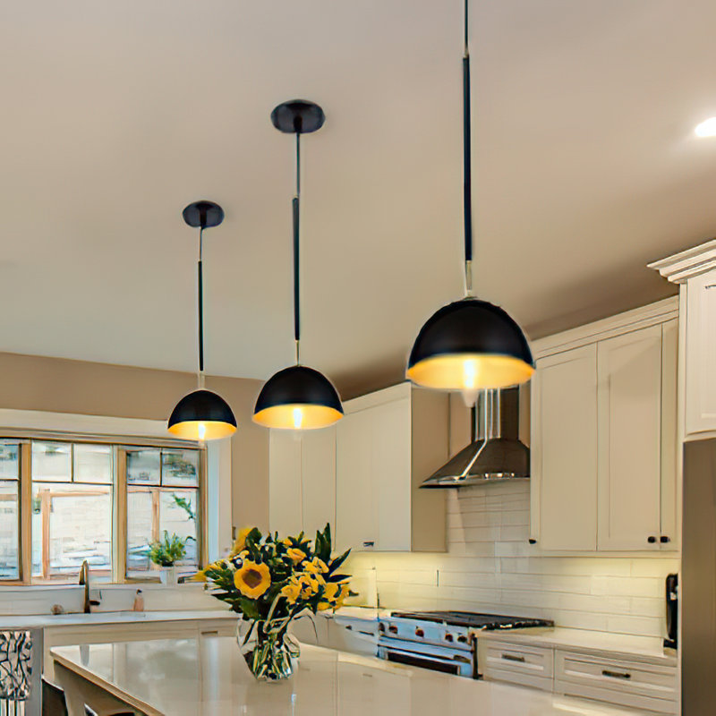 Single Head Hemispherical Iron Chandelier