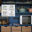 Garde-manger de 71 po de hauteur avec portes pliantes, garde-manger de style campagnard l 53 po avec tablette à micro-ondes et tablettes réglables-645965729