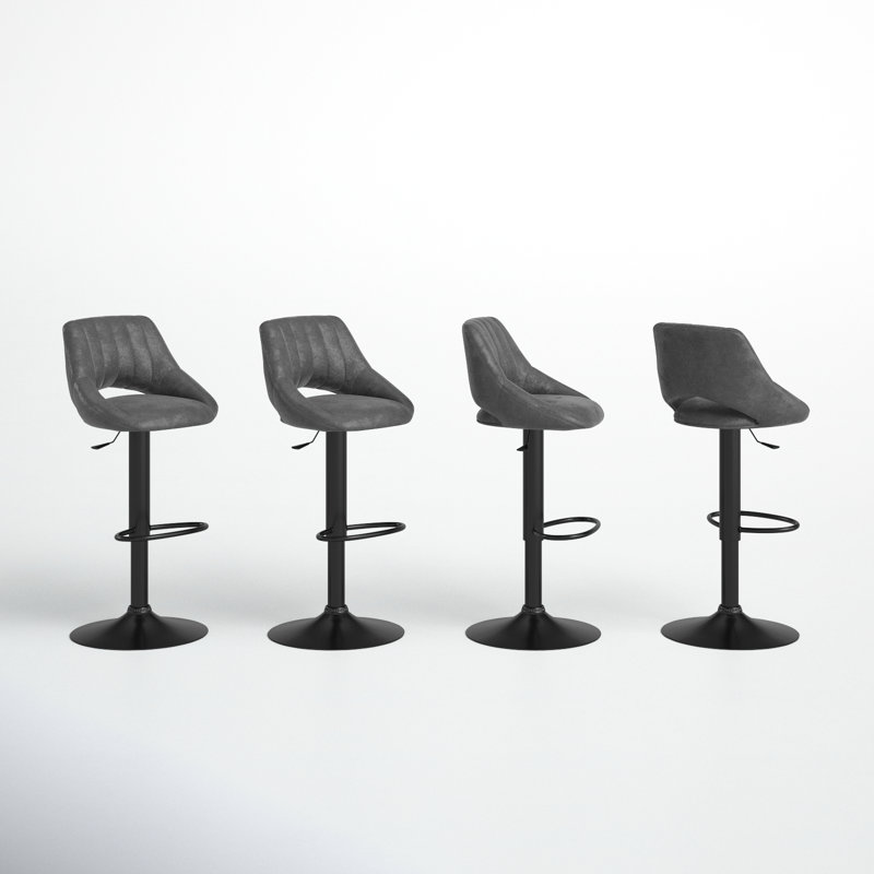 Tabouret tournant à hauteur réglable Licon, Gris