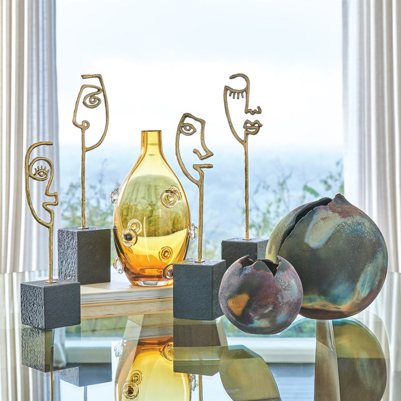 Scribble Sculpture Son-Polished Brass