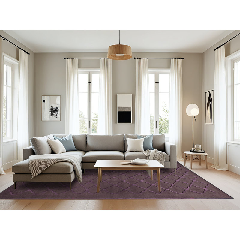Tapis noir en treillis lavable à la machine, Rectangulaire 8 pi x 10 pi