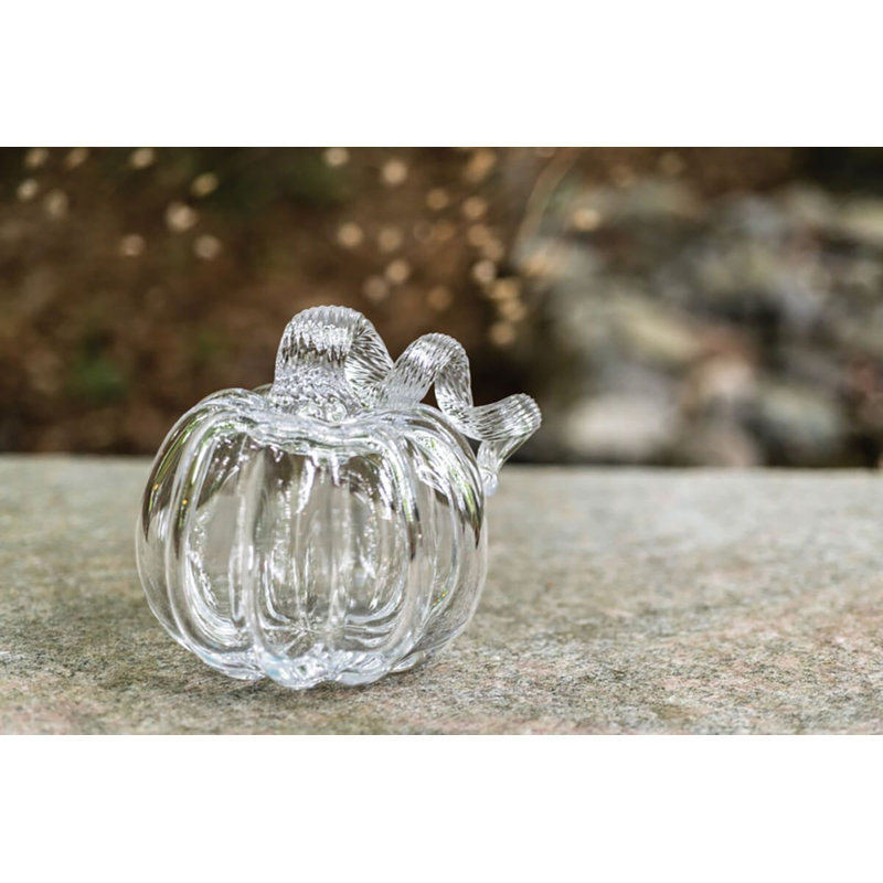 Pumpkin with a Twist, 4.5" H x 4.75" W x 4.75" D