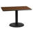 Carrus Rectangular Laminate Dining Table Top with Round Base-1464009579-1464009571