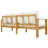 Canaan Patio 5-Piece Acacia Wood Conversation Set With Cushions